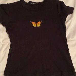 Brandy Melville butterfly crop top